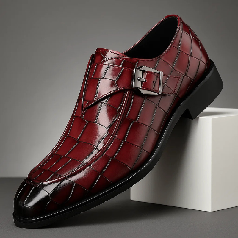 Victorino Leather Monk Strap Loafers