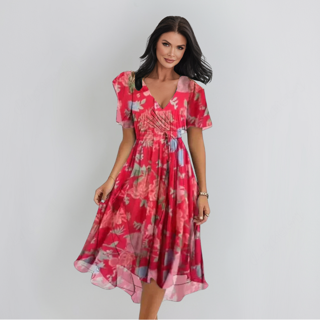 Lenka | Elegancka sukienka z dekoltem w kształcie V