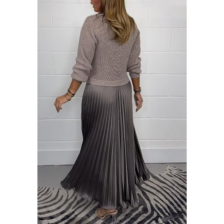 Veronika | Unikalna sukienka z detalicznym dołem