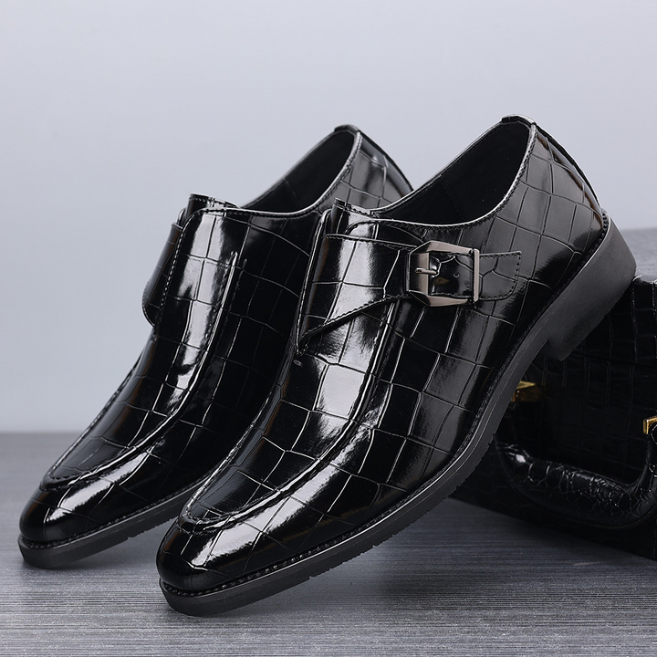 Victorino Leather Monk Strap Loafers