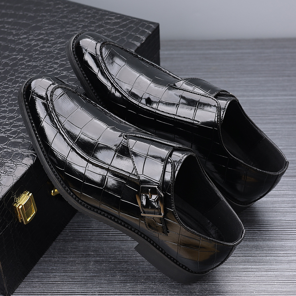 Victorino Leather Monk Strap Loafers