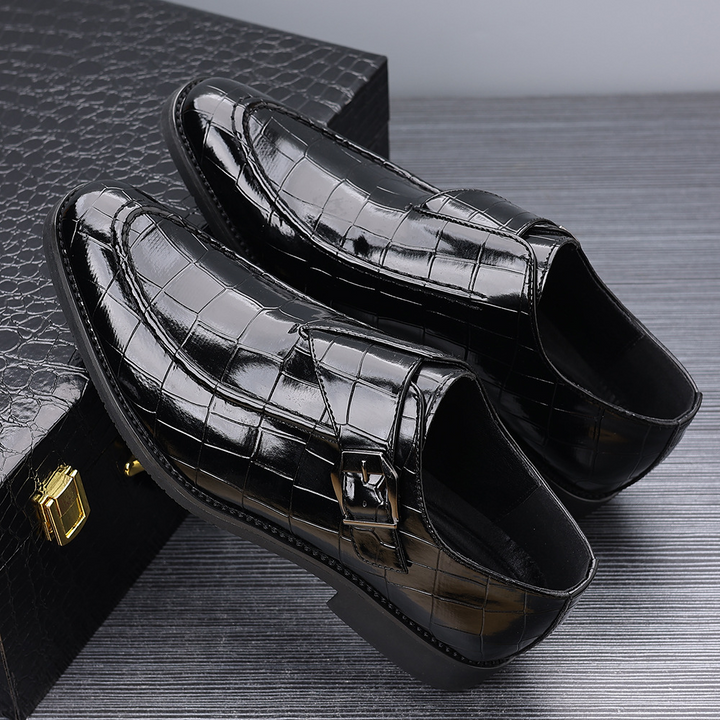 Victorino Leather Monk Strap Loafers