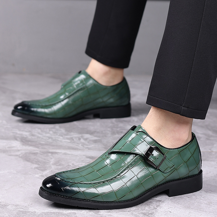 Victorino Leather Monk Strap Loafers