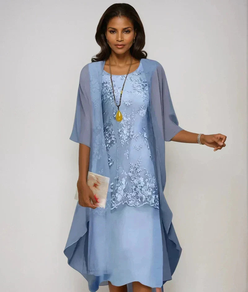 Zora | Eleganckie midi sukienki z szyfonu