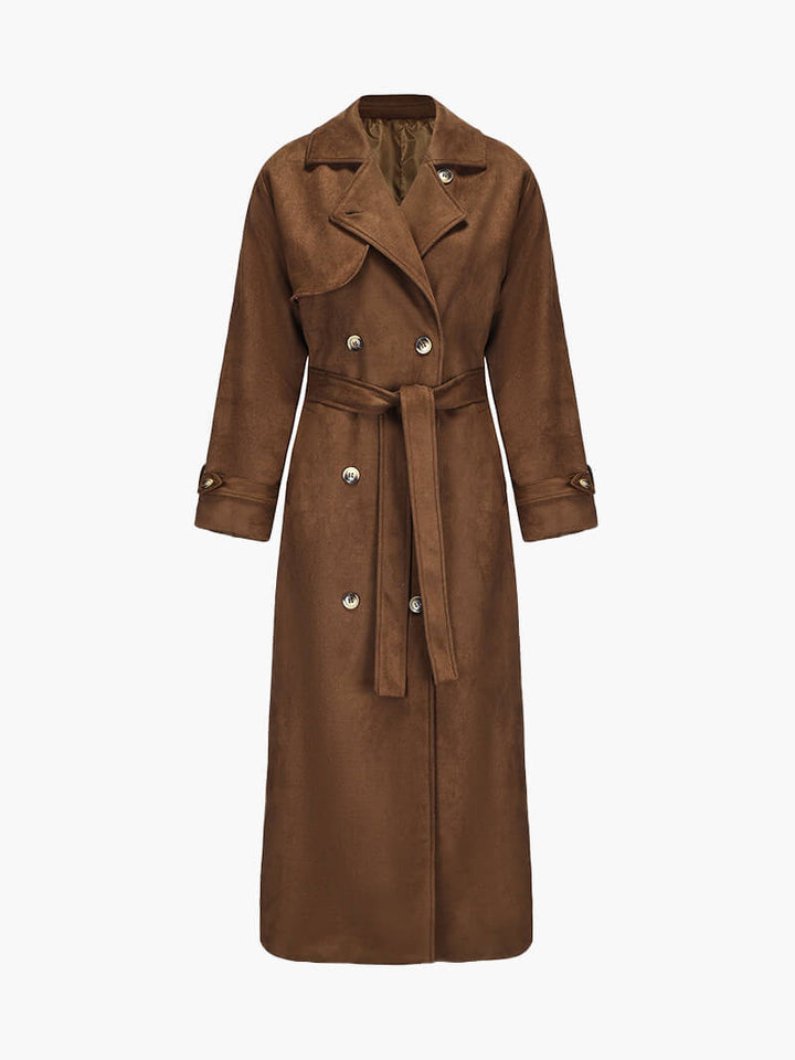 Molly | Trench Coat in Synthetic Suede