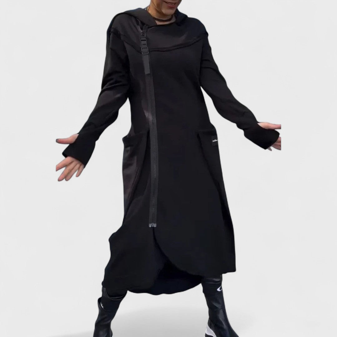 Mana | Long Hooded Zip-Up Sweatshirt in Lightweight, Breathable Fabric