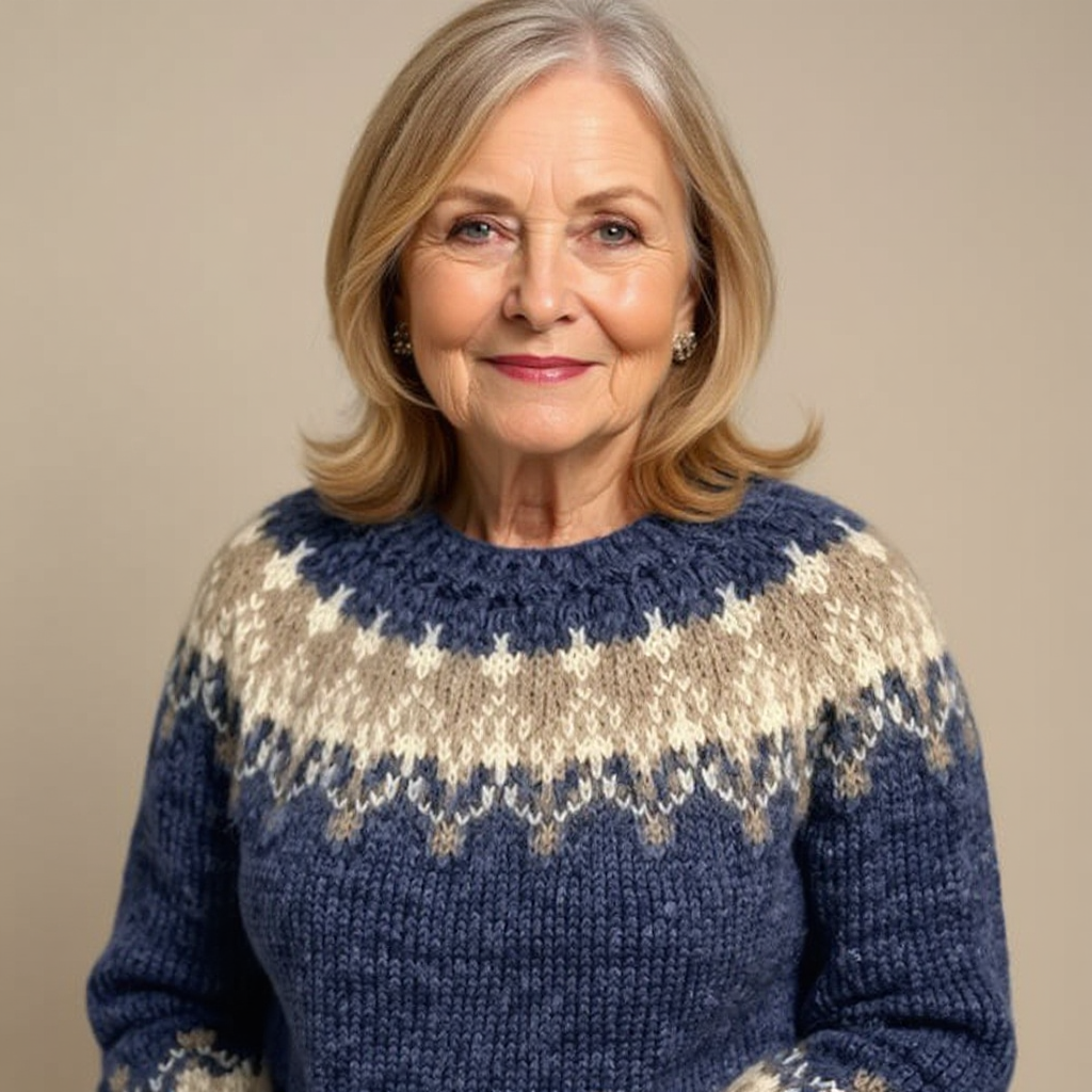 Samantha | Vintage Islandzki Sweter Wełniany